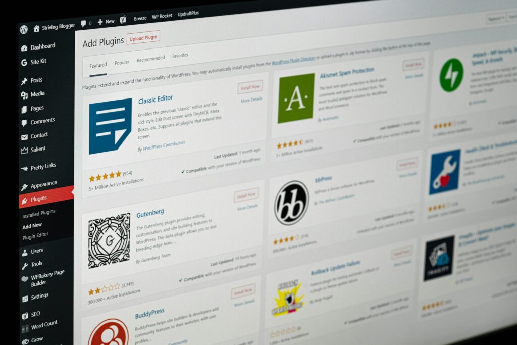 Création de site internet à Neuchâtel — interface WordPress